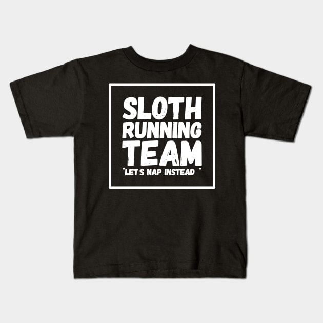 Sloth running team Kids T-Shirt by captainmood